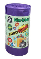 40 bolsas de basura perfumadas 30 L lila euroboom ref: 218878