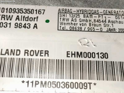 4023098 airbag delantero izquierdo / EHM000130 / para land rover range rover (lm - Foto 3