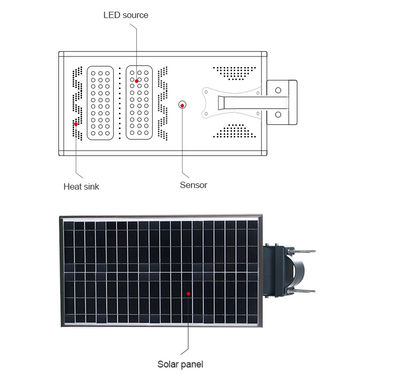 40W Panel Solar Con Luminaria LED Solar Light 40W 4400lm 6500-7000K - Foto 2