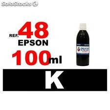 48 botella 100 ml. tinta negra
