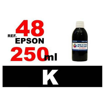 48 botella 250 ml. tinta negra