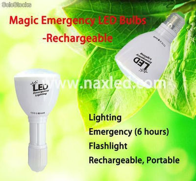 4w lâmpada led de emergência, recarregável, controle remoto e27