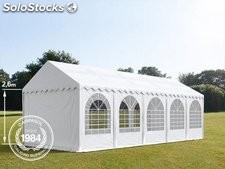4x10m 2.6m Sides PVC Marquee / Party Tent w. Groundbar, white