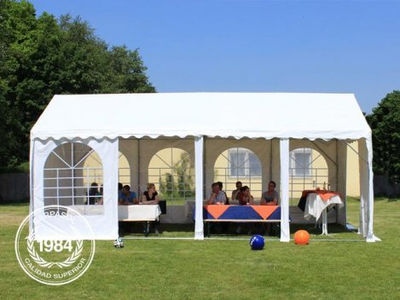 4x10m 2.6m Sides PVC Marquee / Party Tent w. Groundbar, white - Foto 2