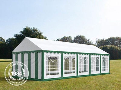 4x10m PVC Marquee / Party Tent, green-white