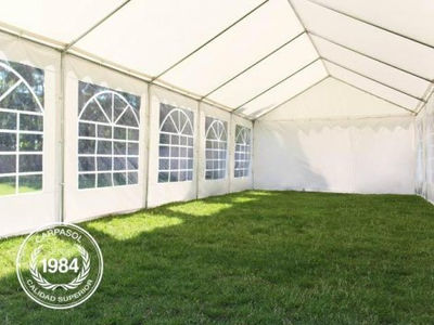 4x10m PVC Marquee / Party Tent, grey-white - Foto 5