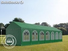4x14m 2.6m Sides PVC Marquee / Party Tent w. Groundbar, dark green