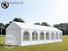 4x14m 2.6m Sides PVC Marquee / Party Tent w. Groundbar, fire resistant white