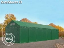 4x14m 2.6m Sides PVC Storage Tent / Shelter w. Groundbar, dark green