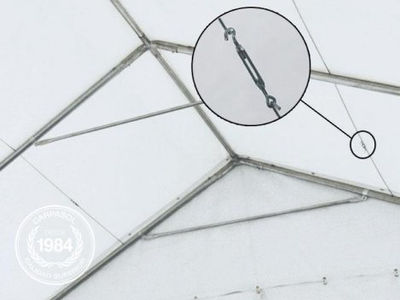 4x14m 2.6m Sides PVC Storage Tent / Shelter w. Groundbar, white - Foto 3