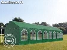 4x16m 2.6m Sides PVC Marquee / Party Tent w. Groundbar, dark green