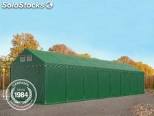 4x16m 2.6m Sides PVC Storage Tent / Shelter w. Groundbar, dark green