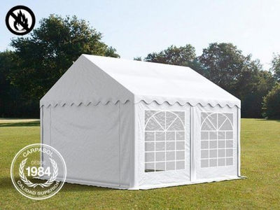 4x4m PVC Marquee / Party Tent, fire resistant white