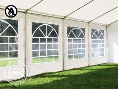4x4m PVC Marquee / Party Tent, fire resistant white - Foto 4