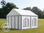 4x4m PVC Marquee / Party Tent w. Groundbar, fire resistant grey-white - 1