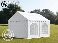 4x4m PVC Marquee / Party Tent w. Groundbar, fire resistant white