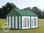 4x4m PVC Marquee / Party Tent w. Groundbar, green-white - 1