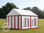 4x4m PVC Marquee / Party Tent w. Groundbar, red-white - 1