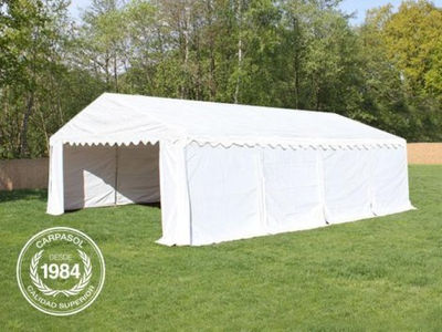 4x4m PVC Storage Tent / Shelter w. Groundbar, white - Foto 2