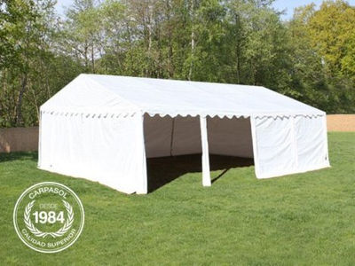 4x4m PVC Storage Tent / Shelter w. Groundbar, white - Foto 3