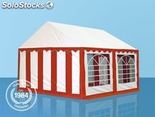 4x4m Tendone per feste, PVC bianco-rosso