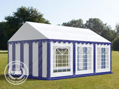 4x6m PVC Marquee / Party Tent, blue-white