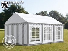 4x6m PVC Marquee / Party Tent, fire resistant grey-white
