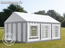 4x6m PVC Marquee / Party Tent, grey-white