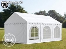 4x6m PVC Marquee / Party Tent w. Groundbar, fire resistant white
