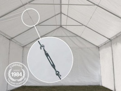 4x6m PVC Storage Tent / Shelter w. Groundbar, grey - Foto 4