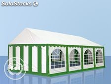 4x8 m Carpa de eventos y fiestas, PVC verde-blanca