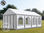 4x8m 2.6m Sides PVC Marquee / Party Tent w. Groundbar, fire resistant grey-white - 1