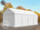 4x8m 2.6m Sides PVC Storage Tent / Shelter w. Groundbar, fire resistant white - 1
