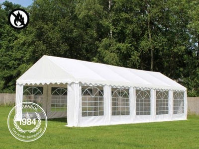 4x8m PVC Marquee / Party Tent, fire resistant white - Foto 2