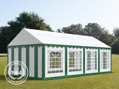 4x8m PVC Marquee / Party Tent, green-white