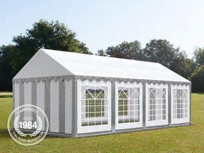 4x8m PVC Marquee / Party Tent, grey-white