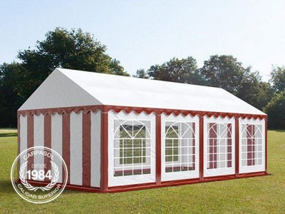 4x8m PVC Marquee / Party Tent, red-white
