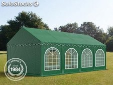 4x8m PVC Marquee / Party Tent w. Groundbar, dark green