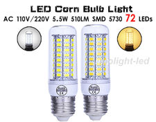 5.5W Bombilla de led SMD5730 tipo maiz 110V/220V E27 E14 G9 B22 GU10