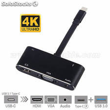 5 in 1 usb c to hdmi vga Hub Adapter