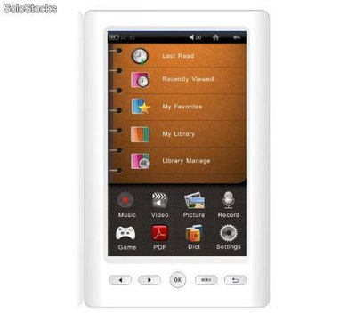 5&quot;livre électronique Ebook lecteur écran tactile mémoire 4g vraie couleur usb tf