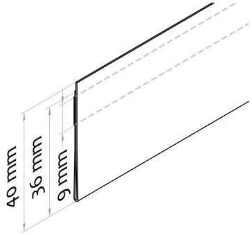 50 Profili Portaprezzo Adesivi per Ripiani - 133x3,8h cm - Foto 2