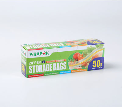 50 sacs de conservation transparents Ã fermeture zip PEBD - 16,5 x 14,9 cm - 45