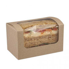 500 cajas con ventana para sandwich 13x8x7cm