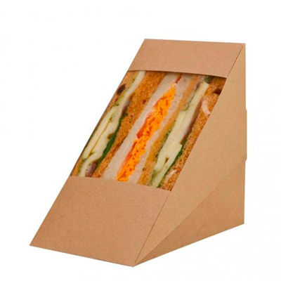 500 envases para sandwich con ventana 123x82x123mm