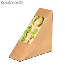 500 envases para sandwich kraft 7,2 cm