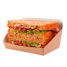 500 envases para sandwich tipo sofá 13x7cm