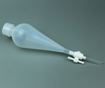 500-ml-Scheidetrichter-Gewindeanschluss mit PTFE- oder PFA-Schraubverschluss für