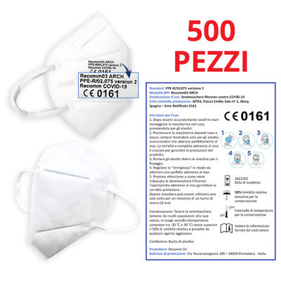 500 pezzi mascherina Italiana certificata CE0161 per protezione contro Covid-19