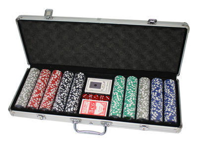 500 Poker Chips with Alu Case (11,5 Gramm)